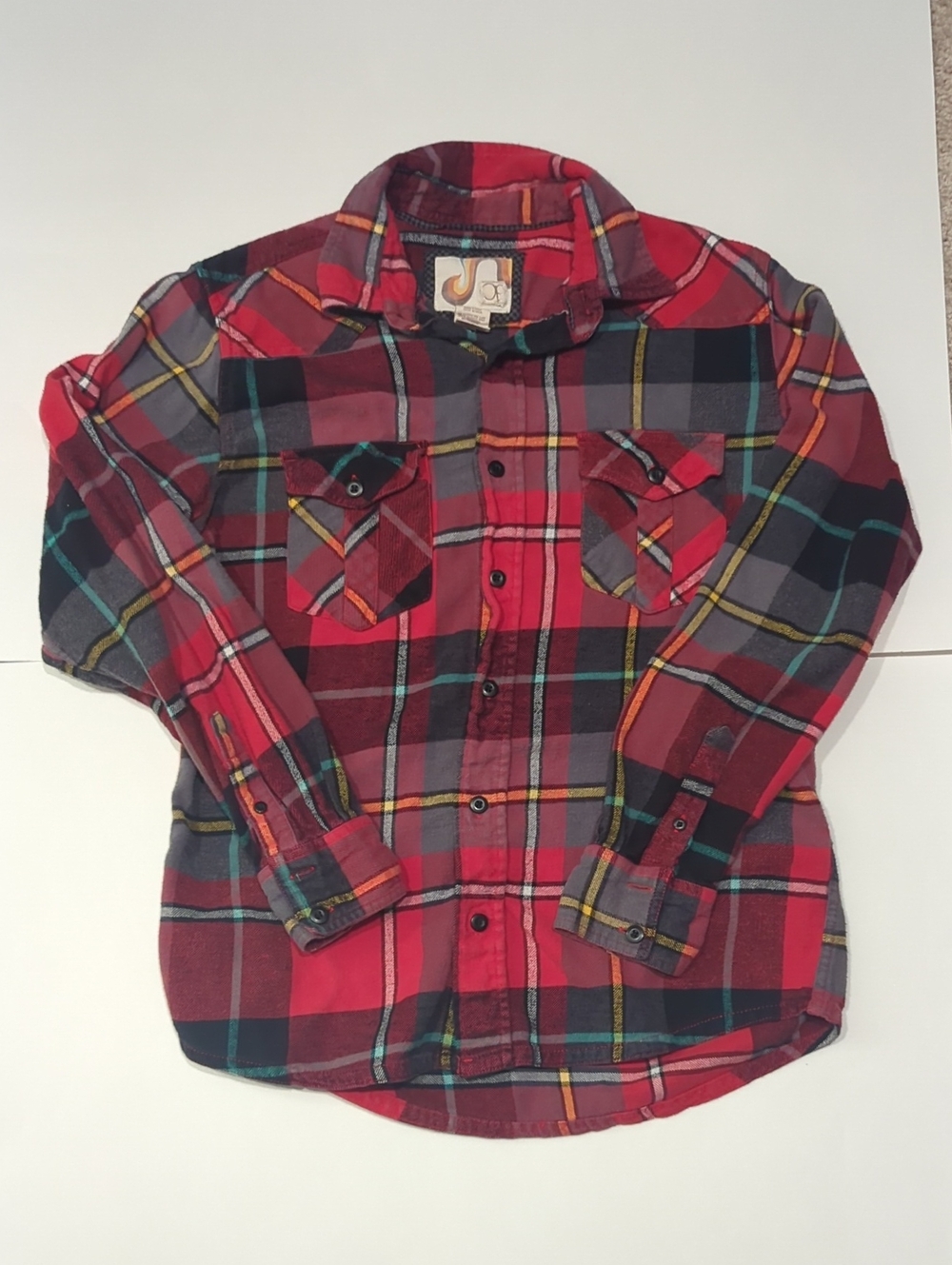 Vintage OP Ocean Pacific Red Plaid Flannel Shirt